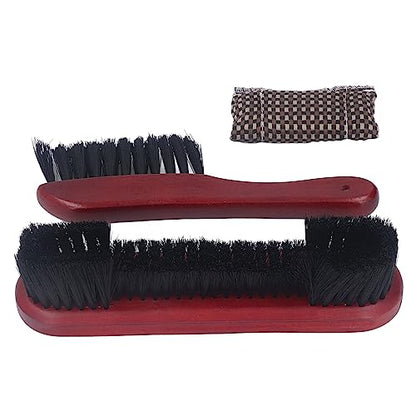 Billiards Pool Table and Rail Brush Set, Cue Cleaning Cloth, Club Wipe Dry Cloth, Pool Table Accessories Brush Kit for The Cleaning and Maintenance of Billiard Tables - color: Burgundy