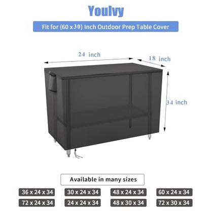 Outdoor Prep Table Cover 24 Inch, Waterproof Fadeproof UV Resistant Patio Stainless Steel Metal BBQ Table Cover All Season Protection for Outdoor Table 500D - 24 X 18 X 34 Inch - size: 24" x 18" x 34"