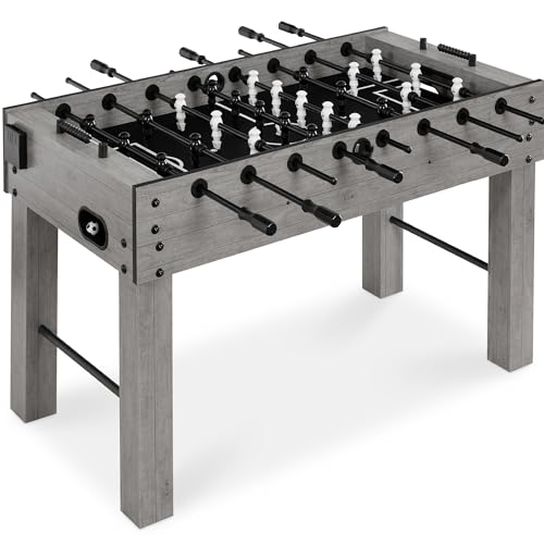 Best Choice Products Full Size 54 Inch Regulation Foosball Table for Home, Game Room - Includes 2 Balls, 2 Cup Holders - color: Gray