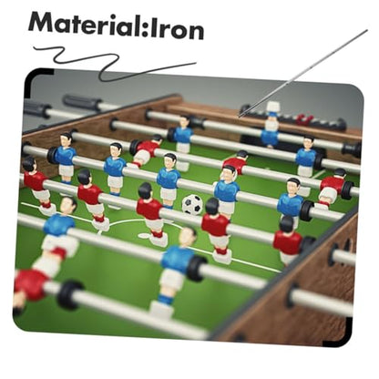 2Pcs Foosball Table Replacement Rods Iron Poles for Soccer Table Game Durable Foosball Machine Accessories Easy to Install Comfortable Grip for Enhanced Gameplay