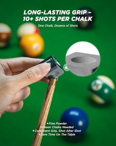 Professional Slate Gray Billiard Chalk with Aluminum Case Holder - High Density Pool/Snooker Accessories