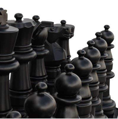 MEGACHESS Giant Chess Set - 37 Inch Tall King with Giant Checkers Set and Giant Quick Fold Chess Mat