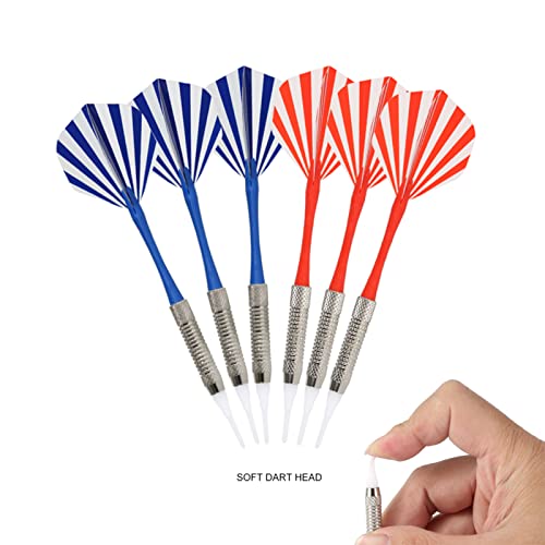 Electronic Dartboard, Hanging Dartboard Game, LCD Scoring Display Game with 6 Plastic Darts for Indoor Sports and Family Entertainment for Several Players
