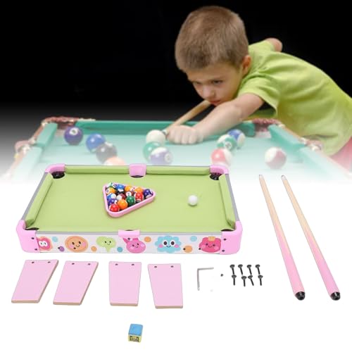 Cryfokt Mini Pool Table, Reinforced Design Portable for Kids Portable Pool Table, Billiard Tables with Sturdy Frame and Safe Materials for Family Bonding and Travel