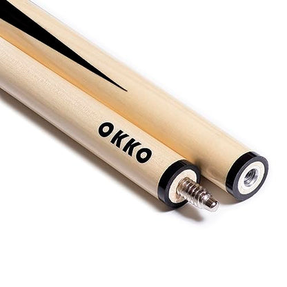 OKKO Pool Billiard House Bar Short Cue Stick 48”, Glue-On 13 mm Tip, No Wrap Soft Case & Accessories - style: 14-15 oz