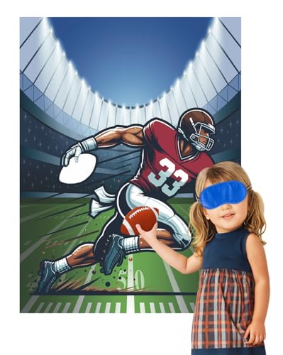 BASHOUT Football Party Game Set, Pin The Football Activity with 24 Stickers, Indoor Group Games for Adults