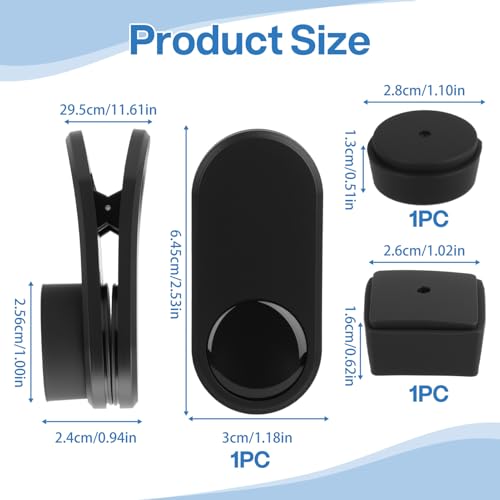 2 in 1 Pool Chalk Holder with Round & Square Replacement Heads, Magnetic - Free Billiards Chalk Clip for Cue Tips, Essential Billiards Pool Accessories to Keep Chalk Handy, for Pool Hall Use