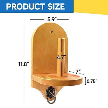 GSE Games & Sports Expert Billiard Wall Mounted Wood Cone Chalk Holder, Pool Table Cone Chalk Holder, Billiards Accessories (3 Colors Available) - color: Oak