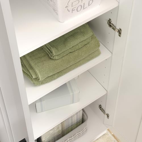 Sauder HomePlus Storage Cabinet/ Pantry cabinets, Soft White finish - color: Soft White