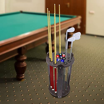 9 Holes-Wood Billiards Cue Rack Billiards Stick Stand Pool Stick Holder Floor Stand Club Organizer Display Stand for Golf Club Fishing Rod Billiard Poles - style: style 4