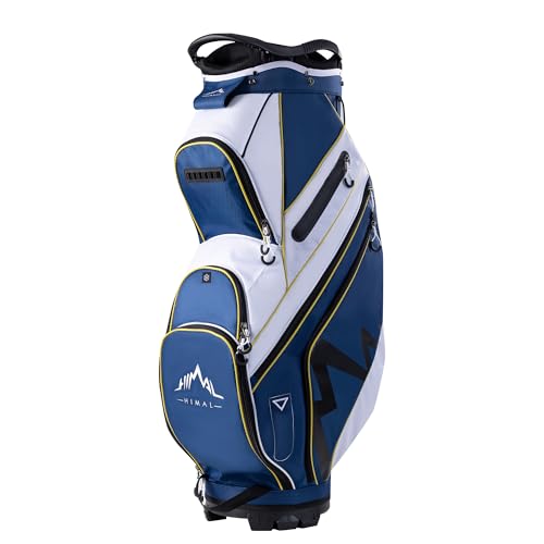 uniHimal 14-Way Golf Cart Bag with Organizer Divider & Rain Cover - color: Navy Blue