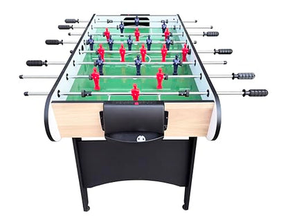 Foosball Table – 48" x 24" x 31" Indoor Soccer Game Desk, Easy Assembly Storage, Family Activity for Adults Teens Office Club School, 2 Balls