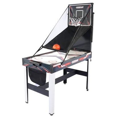 ROSEED 4 in 1 Combo Game Table for Home, Game Room, Friends & Family, Shooting Games, Air Hockey, Basketball, Darts, Multi Game Table