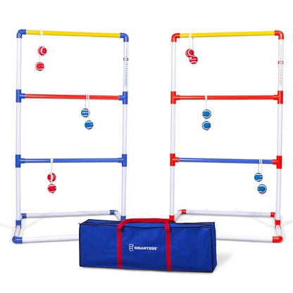 GoSports Portable Ladder Toss Game Set For Family and Friends - Weather Resistant Construction and Easy Setup for Adults and Family - Backyard Toss Game for Family Party, Cookouts & Beach Fun - style: Giant Size