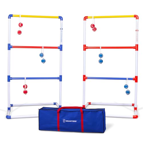 GoSports Portable Ladder Toss Game Set For Family and Friends - Weather Resistant Construction and Easy Setup for Adults and Family - Backyard Toss Game for Family Party, Cookouts & Beach Fun - style: Giant Size