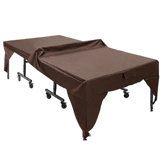 Ping Pong Table Cover Outdoor Waterproof, Table Tennis Cover,Dustproof Silver Coating for Courtyard Terrace(Brown)