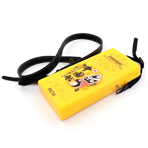 CUESOUL ANTIE Hard Dart Case with Peking Opera Mask Design and Dart Flights Case for Your Choice - color: Dart Case-Yellow