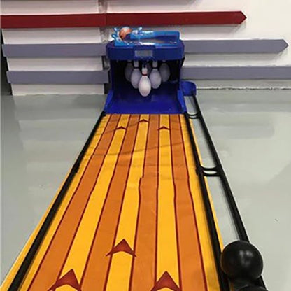 Bowling Set Kids Electronic Bowling Alley Game with Automatic Reset, Lighting, Simulation Sound Effect, Foldable Indoor Family Game Bowling Game for Children and Adults
