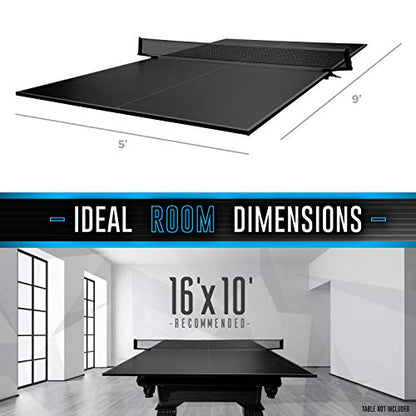 Franklin Sports Table Tennis Tables - Optima Table Tennis Tables - Indoor + Outdoor Tables - Official Size Conversion Tops - Mid-Size Tables for Kids - style: Conversion Top