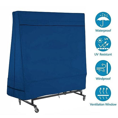 Topyond Ping Pong Table Cover, Waterproof Oxford Cloth Covers, Foldable Design with 2 Zippers, Durable Protection for Indoor and Outdoor Table Tennis, Fits Most Standard Tables