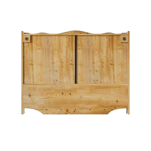 Retro Style Haze Four Glass Door Wood Wall Cabinet with Detachable Shelves for Office, Dining Room,Living Room, Kitchen and Bathroom - color: Natural(4)