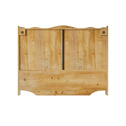 Retro Style Haze Four Glass Door Wood Wall Cabinet with Detachable Shelves for Office, Dining Room,Living Room, Kitchen and Bathroom - color: Natural(4)