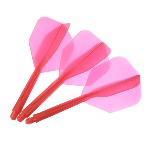PATIKIL Integrated Dart Shaft & Flights, Pack Lightweight Plastic Dart Flight Set - color: Red