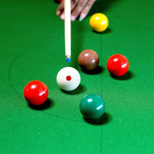 Soulchen 2 Pcs Billiards Cue Ball Snooker Pool Cue Ball 2-1/16" Professional Training for Billiard Pool Table - style: Red Dot