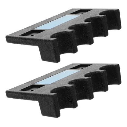 Cabilock 2pcs Wall Mounted Pool Cue Rack Holder with 4-hole Weighted Design and Non-slip Pads, Billiards Accessories Organizer for Game Rooms and Professional Pool Table Storage