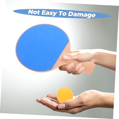 Happyyami Outdoor Table Tennis Bat Set with Plastic Elasticity Racket Paddle and Pong Balls Comfortable Grip for Competitive Outdoor Pong Games and Training
