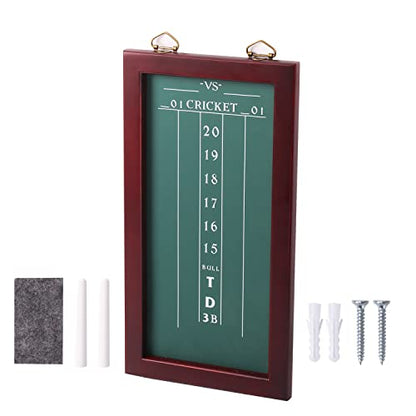 GSE Games & Sports Expert Chalk Dart Scoreboard for Dart Board Cricket & 01 Dart Games with Chalks and Chalk Wipe (Standard/Large) - style: Standard
