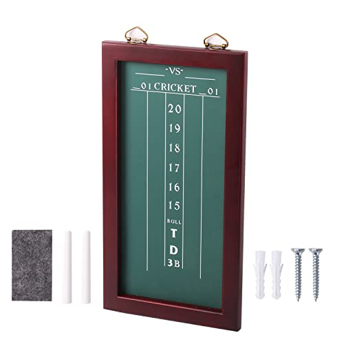GSE Games & Sports Expert Chalk Dart Scoreboard for Dart Board Cricket & 01 Dart Games with Chalks and Chalk Wipe (Standard/Large) - style: Standard