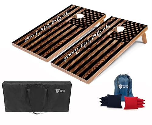 Tailgating Pros Lightweight Regulation Cornhole Boards – 2x4 ft, Portable & Durable with Bright, Fun Printed Designs – Outdoor Game Set for Backyard, Tailgating & Beach - color: In God We Trust