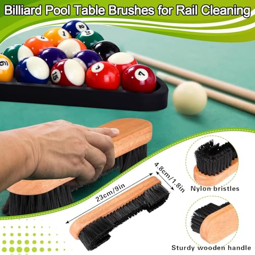 31 Pcs Pool Table Balls Billiard Accessory Kit with 16 Table Balls 1 Triangle Billiard Rack 1 Diamond Holder 12 Rack Cue Chalks 1 Brush for Friend Travel Office Desk Games Bartop - color: Black