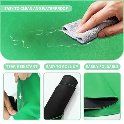 Large Round Tabletop Game Playmat,Rubber Table Mat Suitable for Playing Poker,Card,and Roleplaying Games.(80cmGreen) - color: 80*80*0.2cmgreen, size: 80*80*0.2cm