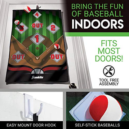 Franklin Sports MLB and NFL Target Toss Game - Kids Over The Door Mini Throwing Game - Perfect Indoor Toy for Kids - style: Baseball