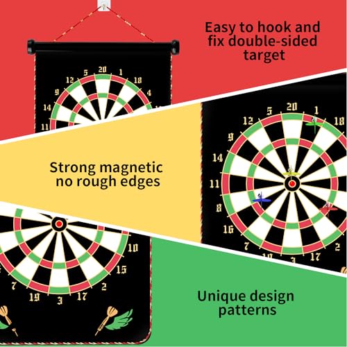 Magnetic Dart Board Games for Kids with 12 Darts Outdoor Toys for Boys Age 8-13 Cool Stuff Gifts Ideas for Teenage Boy Girls Age 8 9 10 11 12 13 14 15 16 Game Room Decor