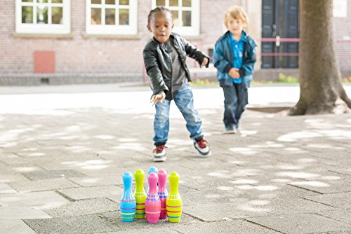 BS Toys Skittles Junior Wooden Bowling Game for Kids Ages 3 & Up