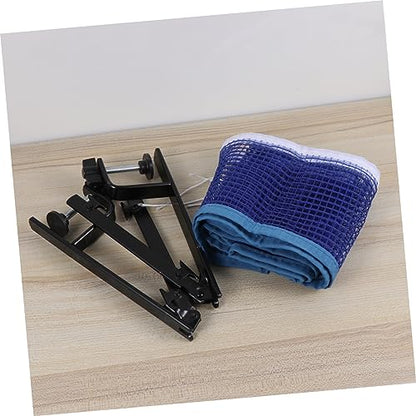 Yardwe Portable Table Tennis Net Set with Metal Clamp Posts Standard Pong Rack Accessory for Indoor and Outdoor Use Lightweight and Easy to Store Blue