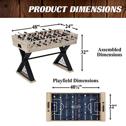 Barrington Foosball Multiple Styles Soccer Foosball Tables, Durable & Stylish Designs with Tabletop Sports Soccer Balls, Perfect for Family Game Rooms - style: Brooks Set