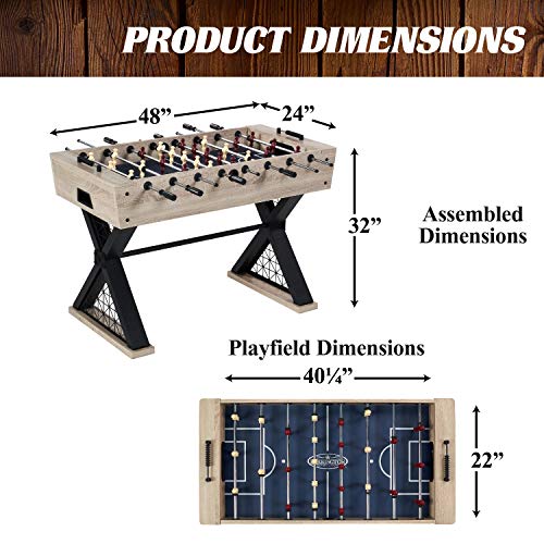 Barrington Foosball Multiple Styles Soccer Foosball Tables, Durable & Stylish Designs with Tabletop Sports Soccer Balls, Perfect for Family Game Rooms - style: Brooks Set