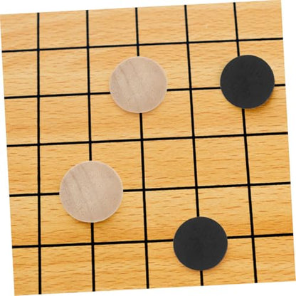 60pcs Wooden Checkers Set – Storage Pouch for Kids Adults for Board Game Replacement Mini Checkers Game for Family Fun