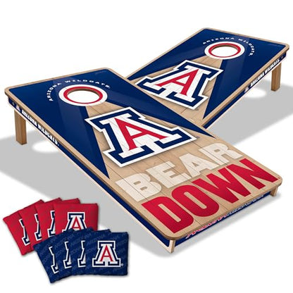YouTheFan NCAA 2' x 4' Slogan Series Professional Wood Cornhole Game with Logo Bags - color: Arizona Wildcats