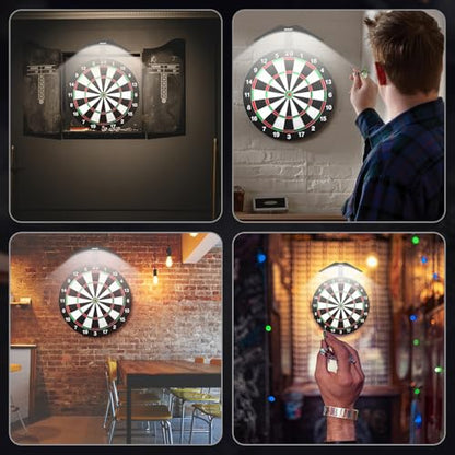 Dart Board Light, Bright LED Dart Board Lights with 3M Power Cord, Professional Dartboard Lighting Accessories - Black