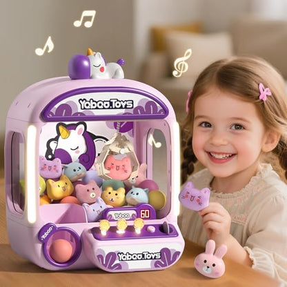 ORANGE OCEAN Large Claw Machine for Kids,Unicorns Toys Claw Machine for Girls,Mini Arcade Game with Prizes Toys,Kids Vending Machine Age 6-8 8-10,Christmas Party Birthday Gift for Girls Boys - style: Unicorns