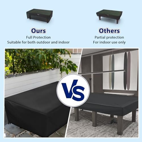 Agutsone 7/8/9 Feet Pool Table Cover, Billiard Table Cover for 7FT Snooker Billiard Pool Table Heavy Duty Waterproof Cover Outdoor Indoor Protection-93 x53 x32 inchs