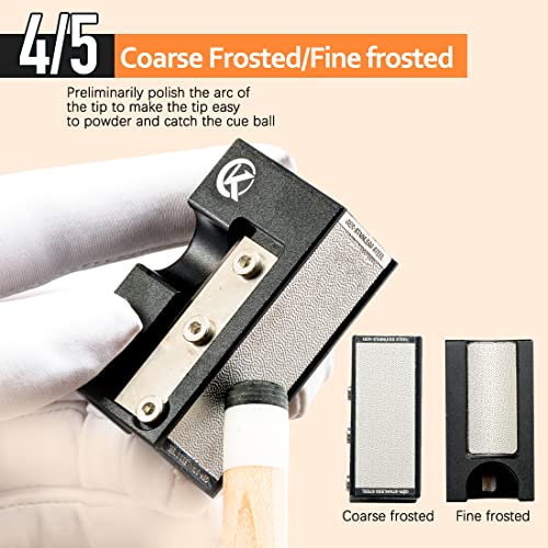 KONLLEN 8-in-1 Cue Tip Repair Tool Billiard Accessory | Multi-function repair tool, shaping trimming burnishing, cue maintenance accessory