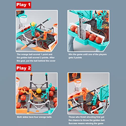 Kids Gaming Game Children Basketball Game Parent Child Interactive Game Double Fingertip Table Top Games for Kids (color1)