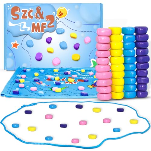 SZC&MFZ Magnetic Chess Game with 40 Pcs Stones, 2-in-1 Game Mat & Portable Storage Bag, Strategy Board Game for Family, Travel & Birthday Gifts for Kids & Adults