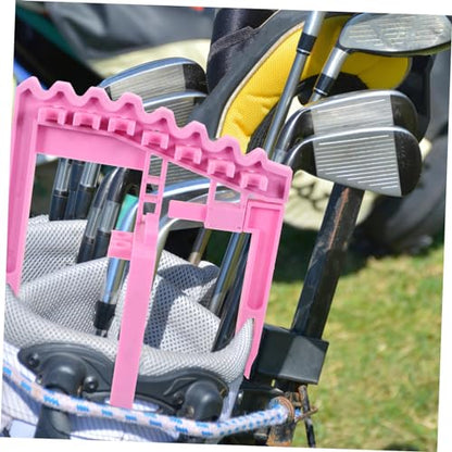 Golf Club Storage Rack Lightweight Portable Holder for Multiple Golf Shafts Stylish Pink for Home Garage
